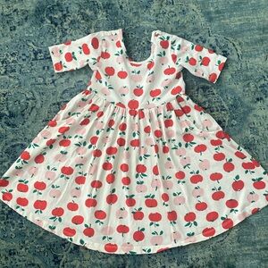 Hanna Anderson Girls Long Sleeve Skater Dress with Pockets